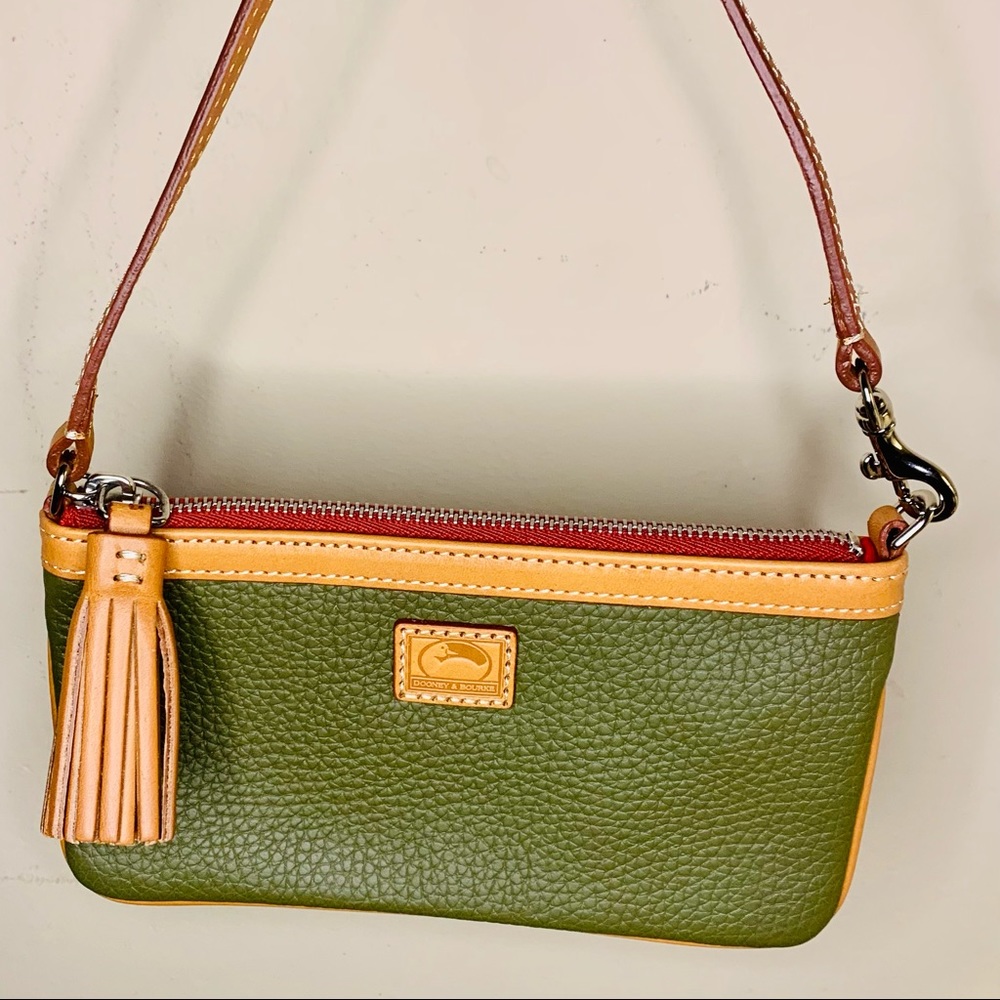 Dooney & Bourke Forest Green/ Tan Leather small